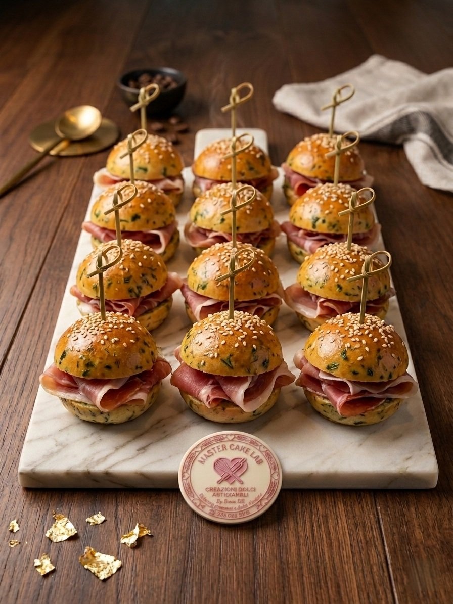 Paninetti morbidi agli spinaci con crudo e scamorza