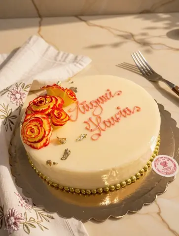 Torta Elegance "Auguri Flavia"